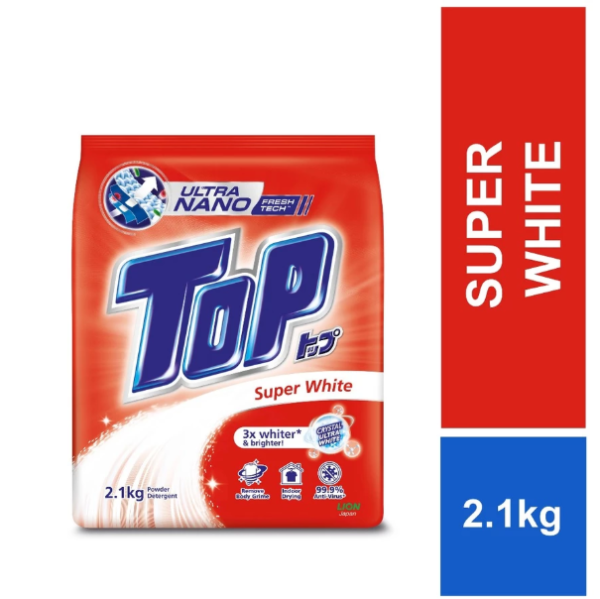 TOP POWDER LAUNDRY DETERGENT SUPER WHITE 2.1KG