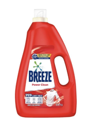 BREEZE DETERGENT LIQUID POWER CLEAN 3.6KG