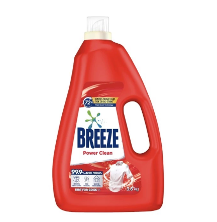 BREEZE DETERGENT LIQUID POWER CLEAN 3.6KG