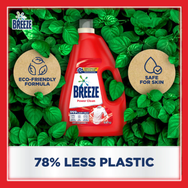 BREEZE DETERGENT LIQUID POWER CLEAN 3.6KG